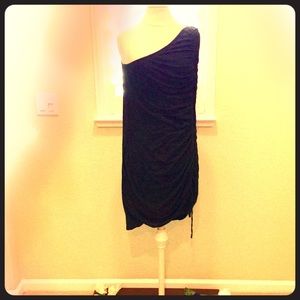 RACHEL Rachel Roy Black One Arm Sleeveless Dress